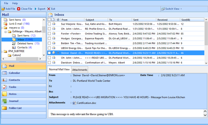 recupero selettivo per singole email con outlook recovery toll