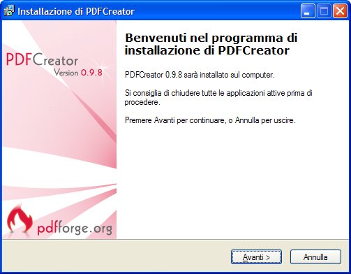 installazione di PDFCreator