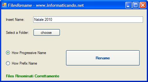 Semplicissima utility per rinominare molti files contemporaneamente