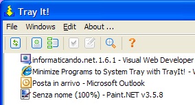 Ridurre i programmi in icona nella System Tray grazie al programma Tray It!