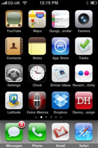 desktop di uno smart phone con le apple-touch-icon